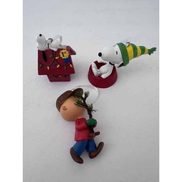 Hallmark Peanuts Christmas Ornaments Set of 3 Charlie Brown & Snoopy *READ* - Picture 3 of 6
